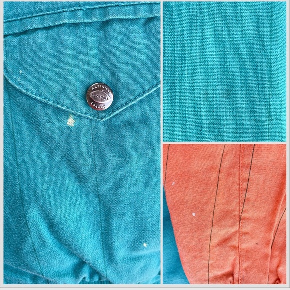 Miami Dolphins NFL Vtg Throwback Collection Mirage Bomber Jacket (L fits M) - Picture 9 of 11